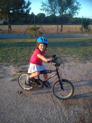 vaig començar a anar amb bici