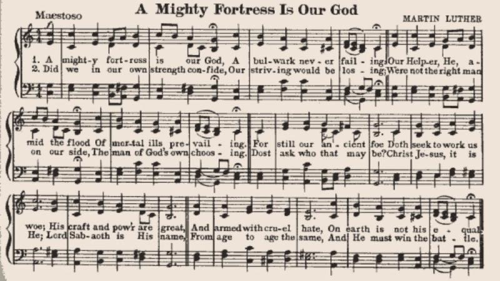 Martin Luther Chorale "Ein feste burg" (A Mighty Fortress) is composed
