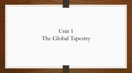 Timeline: AP World Unit 1