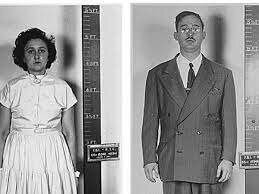 Ethel and Julius Rosenberg are convicted of conspiracy to commit espionage and sentenced to death