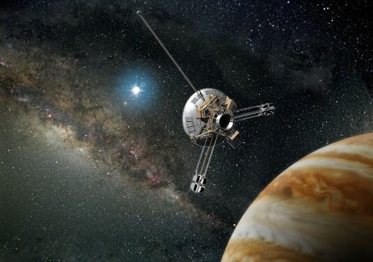 First mission to enter asteroid belt and leave inner solar systeme