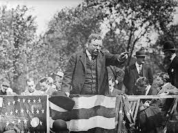 Teddy Roosevelt runs for president in the bull moose party