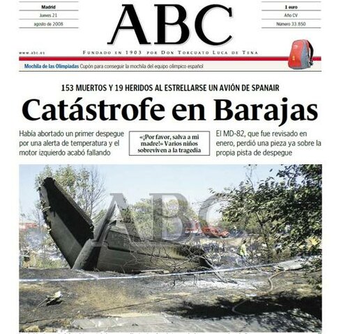 Spanair Vuelo 5022, Barajas (MAD-LPA).Douglas MD-82