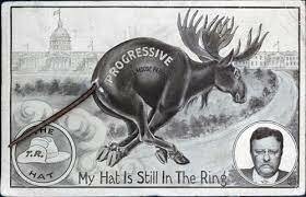 TR Runs for presidency in Bull-Moose Party