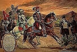 Llegada de Nuño Beltrán a Tzintzuntzan 1529