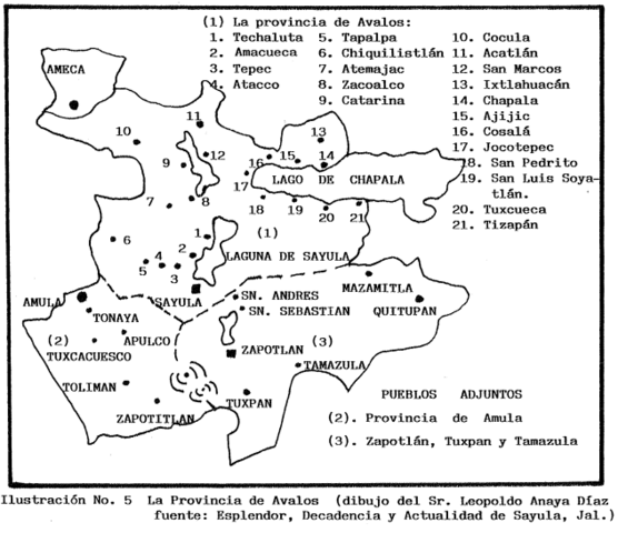 Fundación de la provincia de Ávalos.