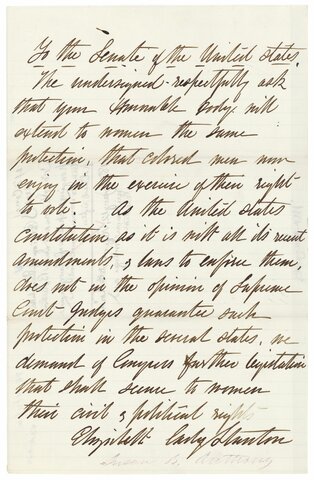 Anthony and Stanton Write Petition to Senate