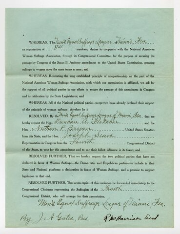 Resolution to the Susan B. Anthony Amendment