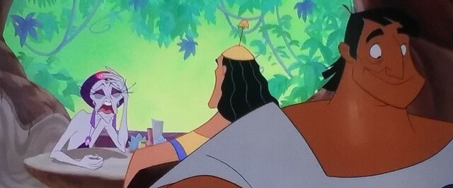 Yzma and Kronk look for Kuzco