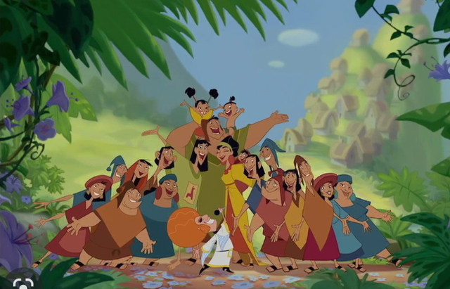 Kuzco lives next door to Pacha and his family