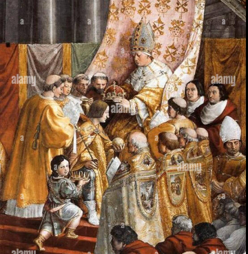 Carlomagno ascends the throne