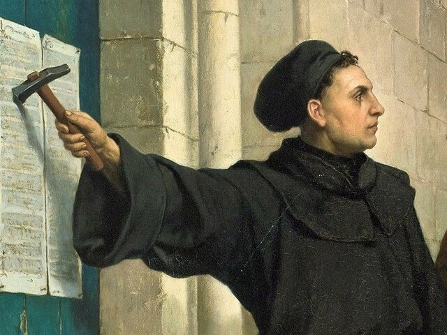 Martin Luther publishes his book ''ninety-five theses''