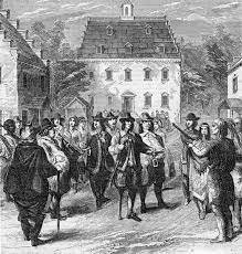 The Duke of York drives out the Dutch in New Netherland.