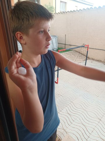 Quan va caure la pedregada a la Bisbal