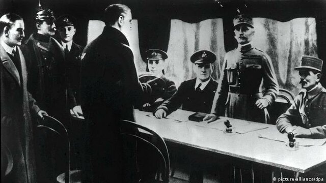 The allies accept the German request for an armistice