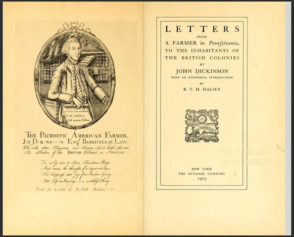 "Letters From a Farmer in Pennsylvania" by John Dickinson