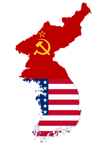 The US enters Korea after Japan invaded it.