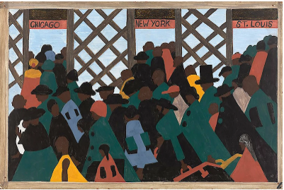 Migration Series No.1: During World War I there was a great migration north by southern African Americans