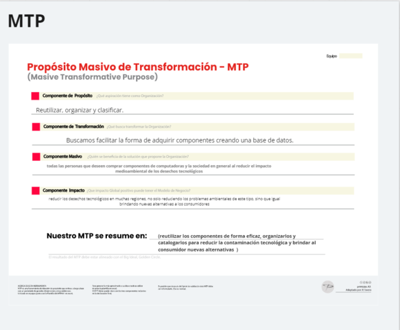 plantilla del MTP