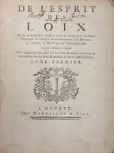 Publicación del Espíritu de las Leyes de Montesquieu