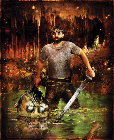 Beowulf fights Grendels mother