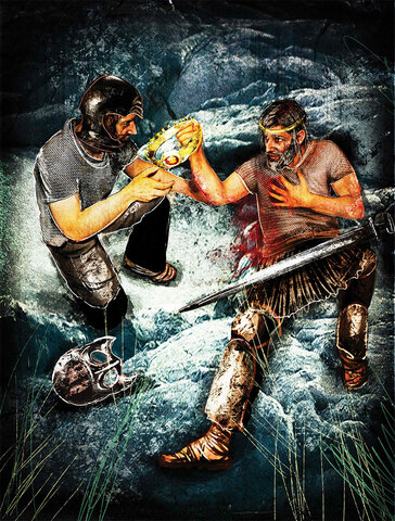 Beowulf fights the dragon