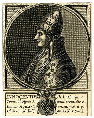 POPE INNOCENT III (1198-1216).