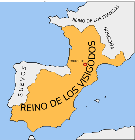 Reino visigodo con capital en Tolosa