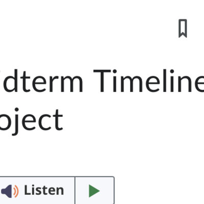 Timeline: Midterm timeline project