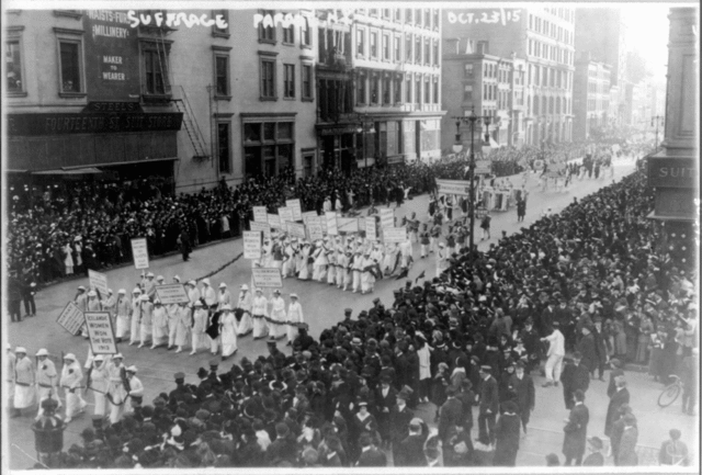 Women suffrage march