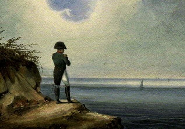 DIPINTO DI FRANCOIS-JOSEPH SANDMANN - ESILIO ALL'ISOLA DI SANT'ELENA