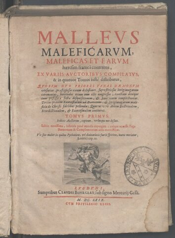 LIBRO EL MARTILLO DE LAS BRUJAS