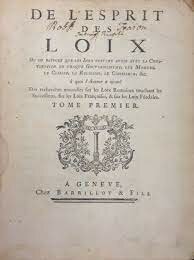 Publicación del espíritu de las leyes de Montesquieu