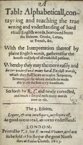 The first monolingual dictionary