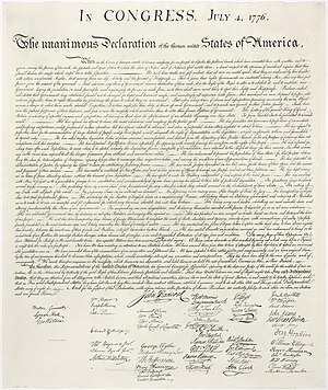 Declaración de Independencia de los EEUU