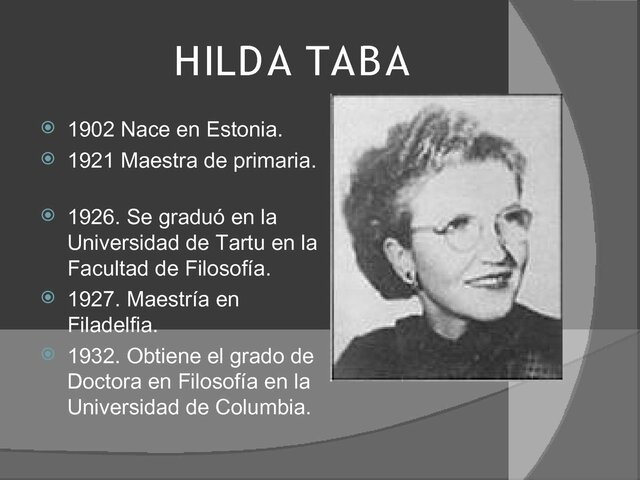 CURRICULUM PLAN O GUÍA DE LA ACTIVIDAD ESCOLAR HILDA TABA (1902-1967)