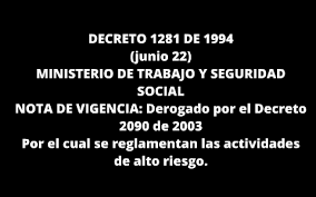 Decreto 1281 de 1994