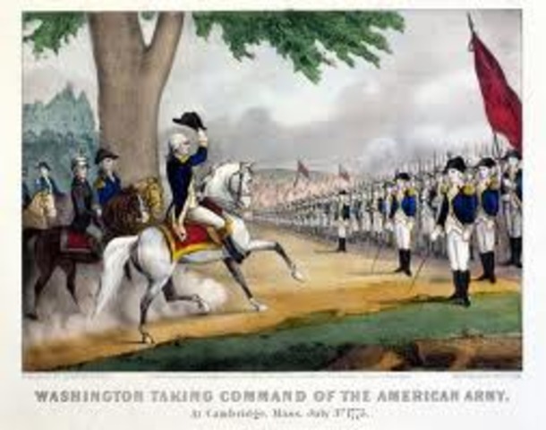 Washington takes command in Boston