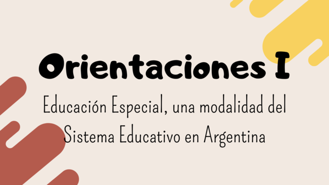 Orientaciones I