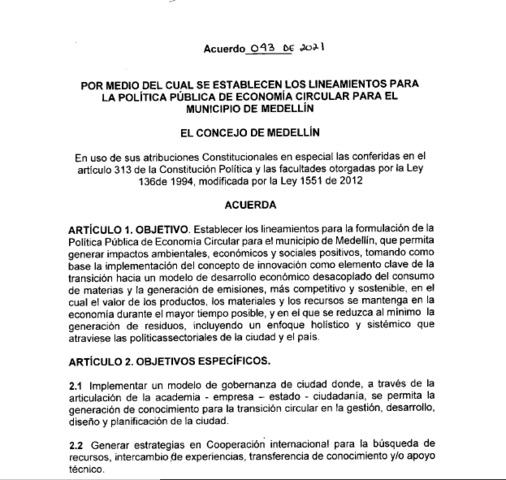 Acuerdo 043 de 2021