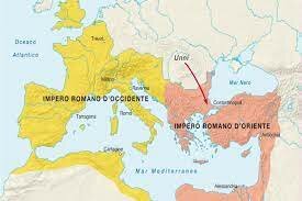 L'impero romano viene diviso