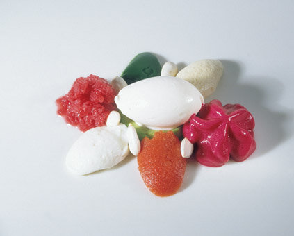 Concepto de equipo creativo y la cocina técnico-conceptual