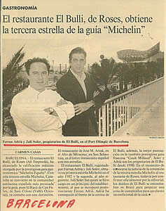Tercera estrella Michelin