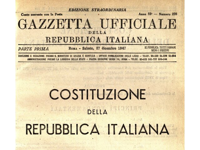 Costituzione Italiana (1 gennaio)