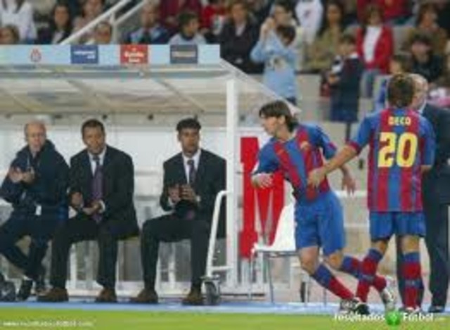Debut con el primer equipo del Barça