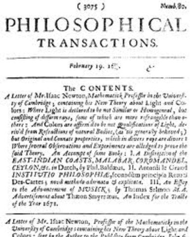 Publication of the First Journal - The Physiological Journal of the Royal Society