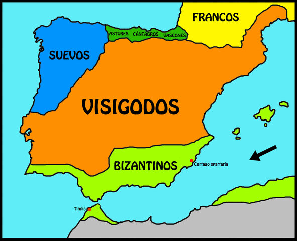 Reino visigodo con capital en Tolosa