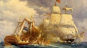 The USS Constitution defeats the HMS Guerriere