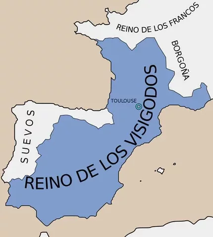 Reino visigodo con capital en Tolosa