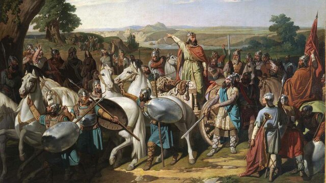 Batalla de Guadalete. Rodrigo, último rey visigodo